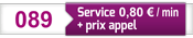 service 0.80€/min + prix appel